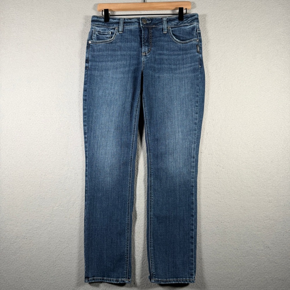 Silver Jeans Co Elyse Straight Leg Jeans W29 L29 Medium Wash Blue L03403ECF416